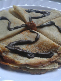 Una foto de Masa para panqueques con crema o nata
