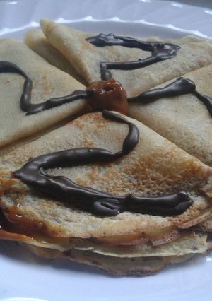 Una foto de Masa para panqueques con crema o nata