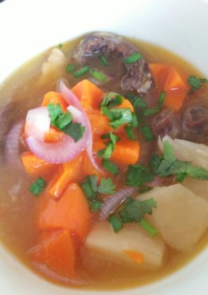 Hình của món Bắp bò nấu lagu.