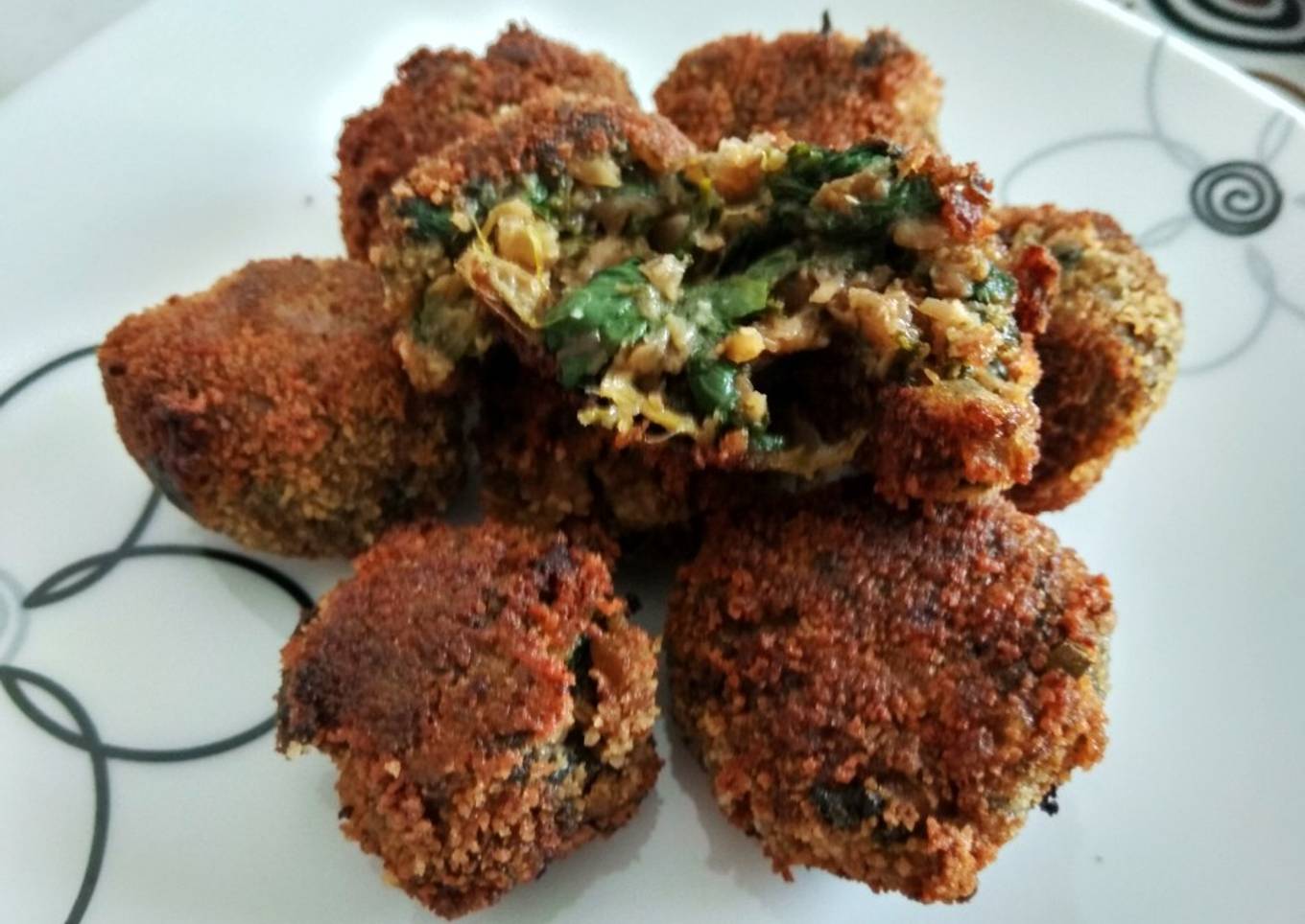 Albóndigas de berenjena y espinacas