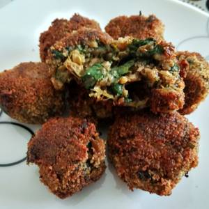 Albóndigas de berenjena y espinacas