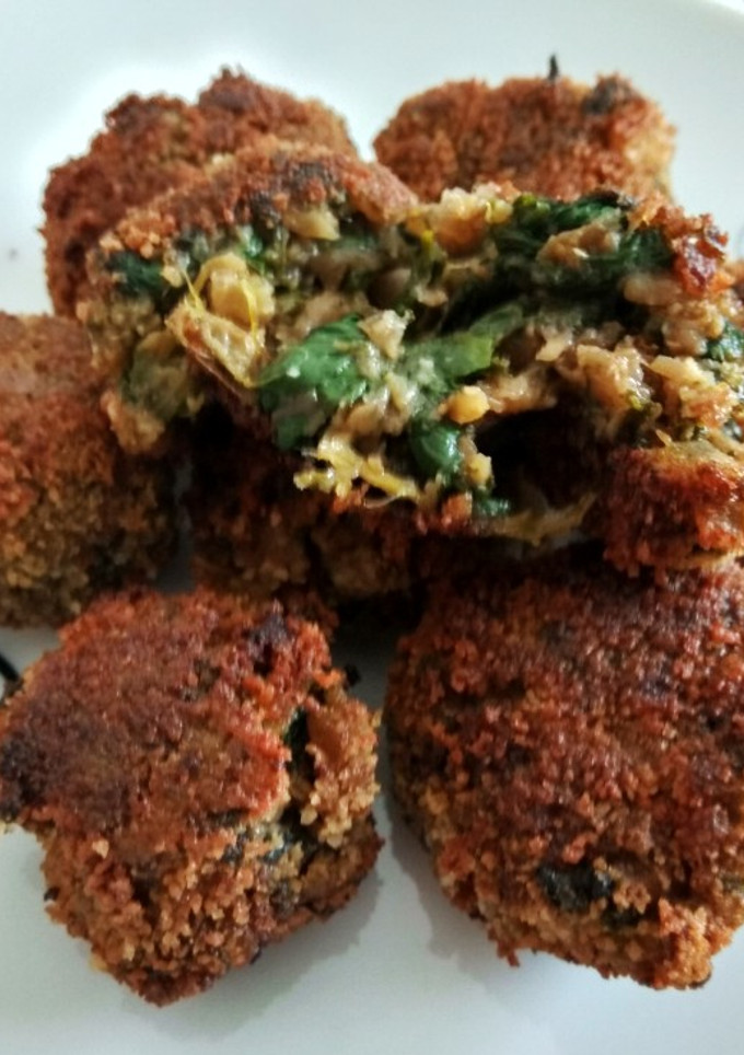 Una foto de Albóndigas de berenjena y espinacas