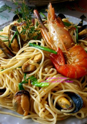 Une photo de Pâtes (Capellinis) aux Fruits de Mer