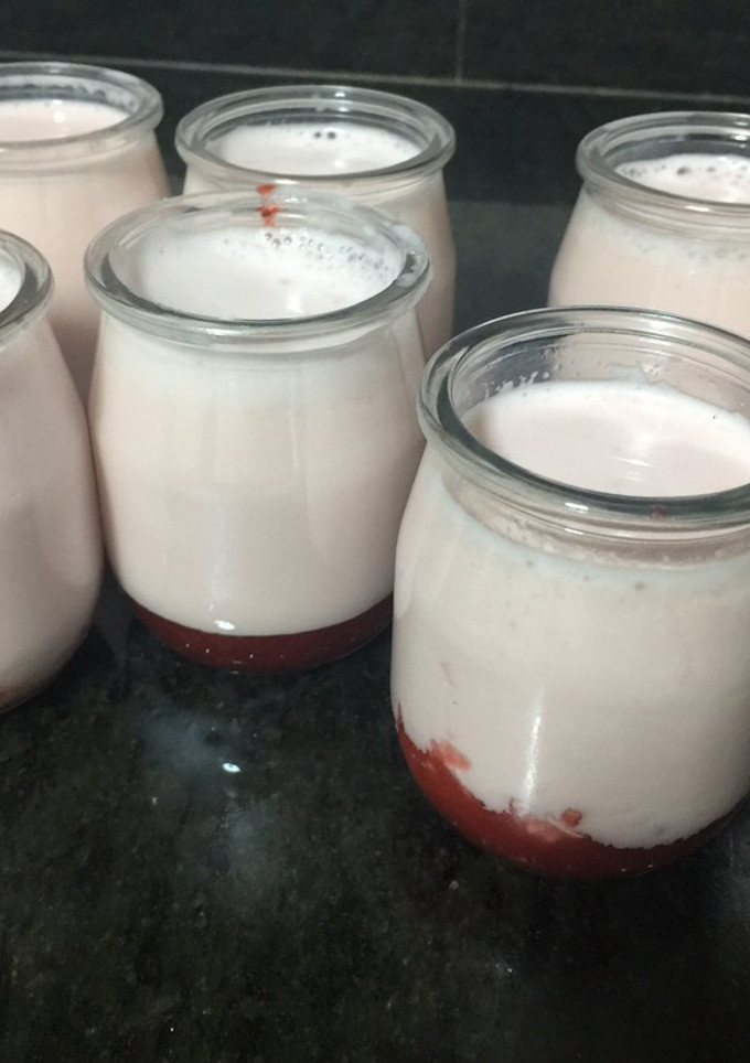 Una foto de Yogur de fresa 🍓
