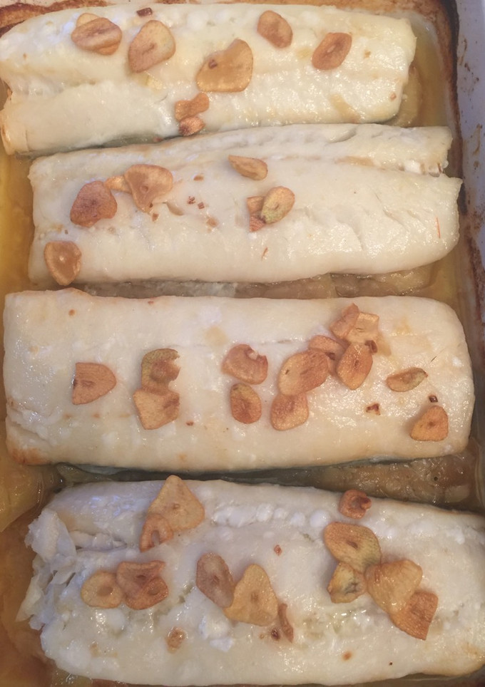 Una foto de Bacalao al horno
