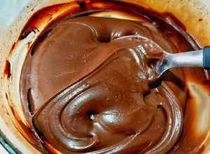 Una foto de Ganache de chocolate