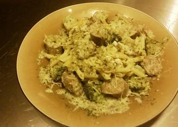 Without Fail Serving Recipe Garlic  Cheese Sausage with Broccoli and Gorgonzola Cream Sauce Practical Delicious