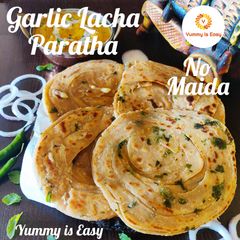 A picture of Garlic Lachha Paratha.
