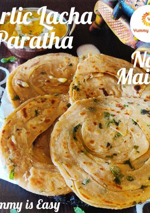 A picture of Garlic Lachha Paratha.