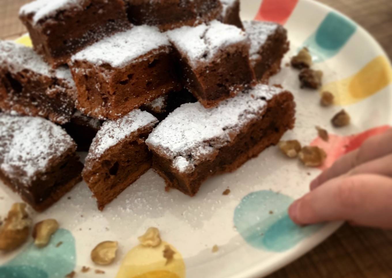 Brownie de nocilla o nutella para 1° cumplemes de Carmen 🍰🍫👧🏼