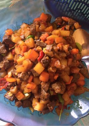 Foto resep 80. Sambel goreng kentang + ati sapi + peteeey 😍😍