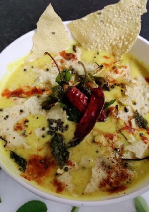 A picture of Papad ki Kadhi.
