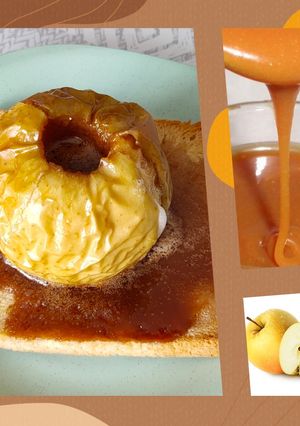 Une photo de Pomme au four au caramel beurre salé
