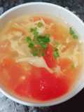 Tomatoes egg drop soup