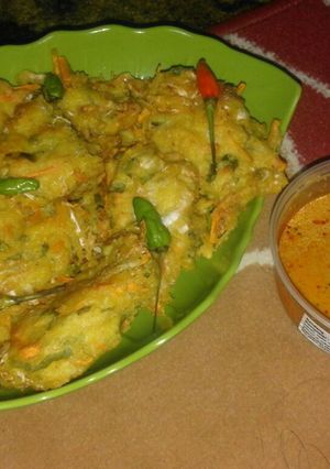 Foto resep Bakwan Jagung Saus Kacang