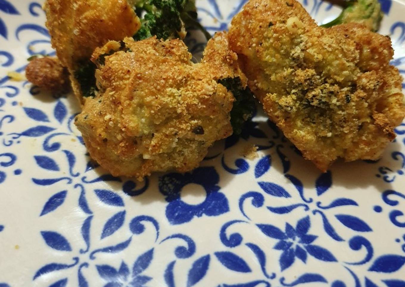 Brócoli capeado en air fryer