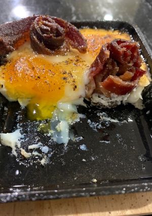 Foto de Ovo com bacon café da manha