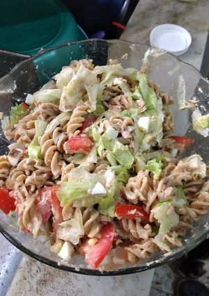 Una foto de Fideos con atún