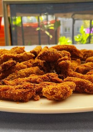 Una foto de Berenjenas empanadas