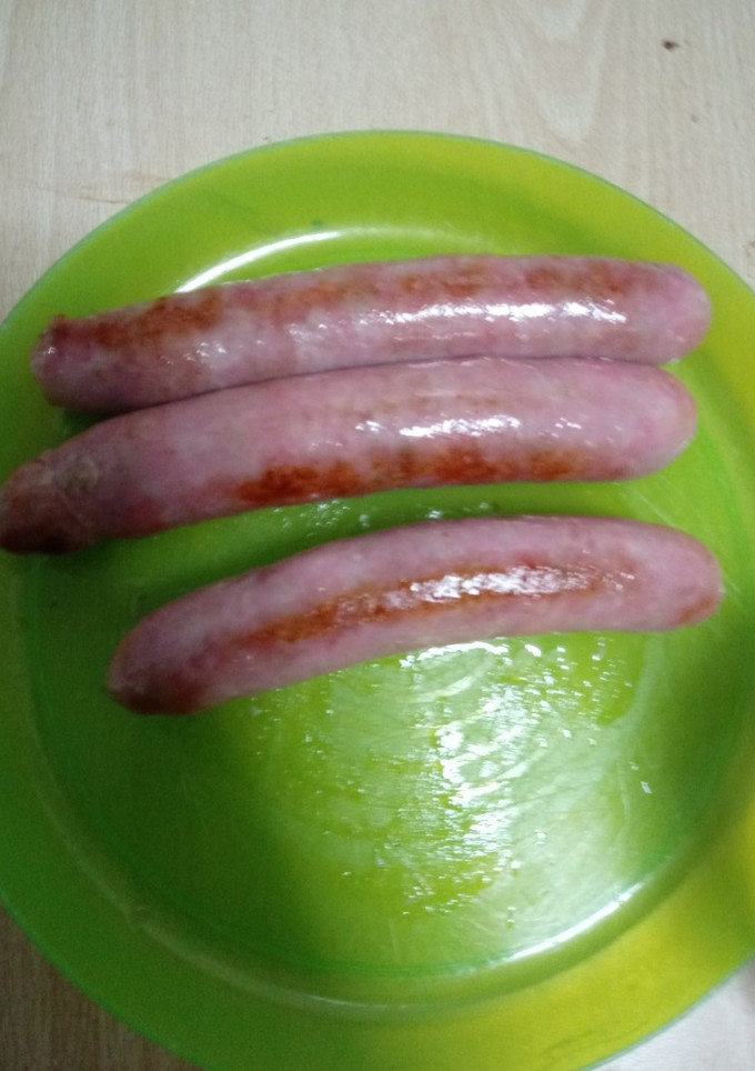 Una foto de Salchichas a la plancha