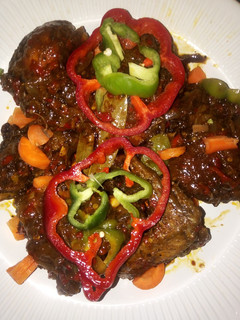 A picture of Peppered chicken 🐔.