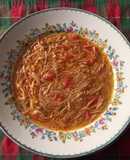 Sopa de fideo con refrito