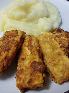 Una foto de Filete de tofu con toque marroquí en rebozado de yogurt griego
