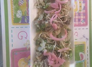 Una foto de Vegetales gratinados al estilo risotto