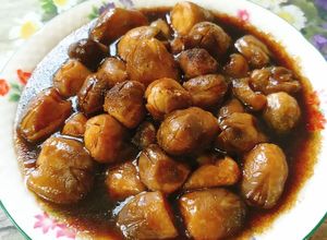 Hình của món Nấm rơm kho nước tương.