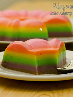 Foto resep Puding susu rainbow