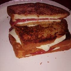 A picture of Toasted cheese and Lebanon bologna.