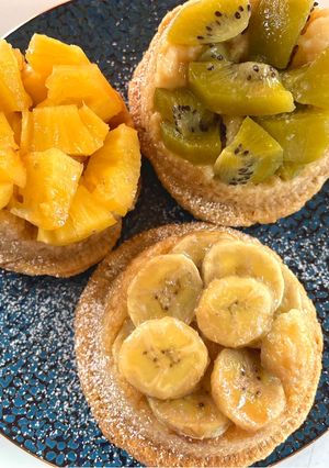 รูปของ ขนมปังผลไม้ตามใจชอบ (Fav Fruits Bun)🍞🍍🥝🍓🫐