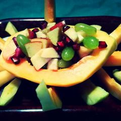 A picture of Octopus fruit salad.