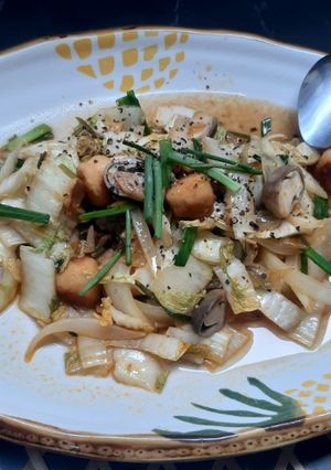 Hình của món Cải thảo xào cá viên.