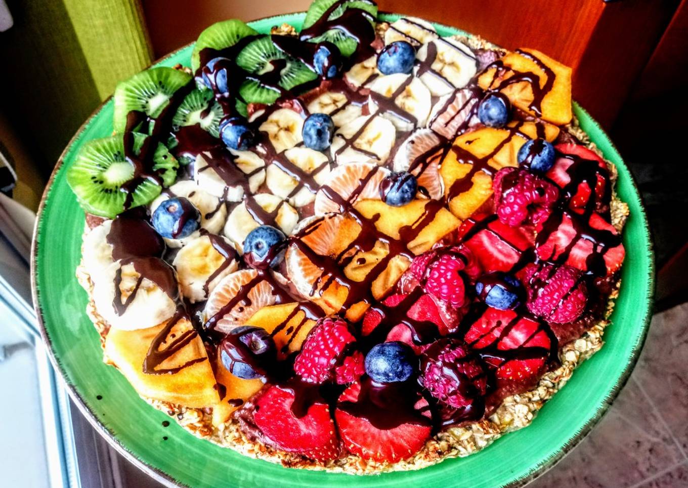 Tarta saludable de frutas (real food)