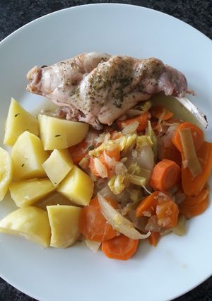 Une photo de Cuisses de lapin en cocotte