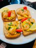 Tartine ai gamberi