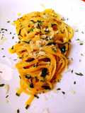 Linguine Ajo Ojo Peperoncino Crema di Alici Scaglie di Pecorino