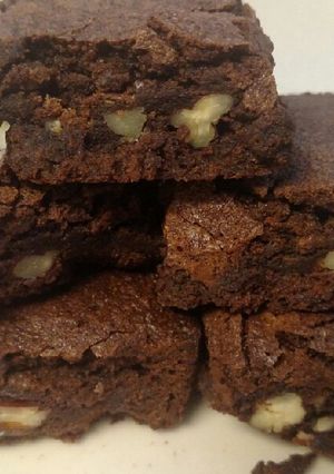 A picture of Katharine Hepburn's Brownie Recipe.