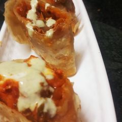 A picture of Paneer Chilli Kathi Roll.