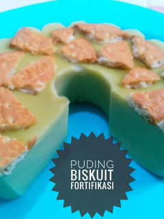 Foto resep Puding Biskuit Fortifikasi (Snack MPASI Penambah BB Anak)💕