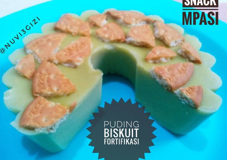 Cara Gampang Membuat Puding Biskuit Fortifikasi (Snack MPASI Penambah BB Anak)💕 Anti Gagal