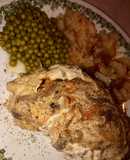 30 minute French onion stuffed & smothered chicken