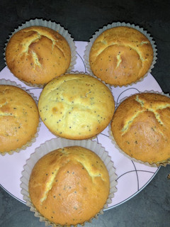 A picture of Lemon and Poppy seed Muffins.