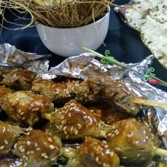 A picture of Saucy Mutton boti.