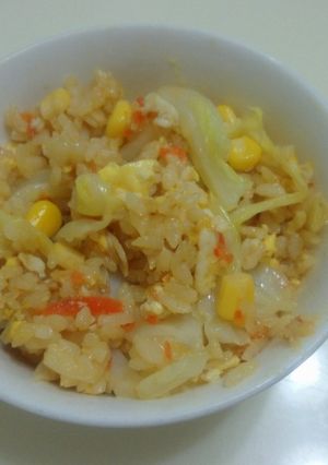 高麗菜炒飯  #美味魔法 的食譜成品照片