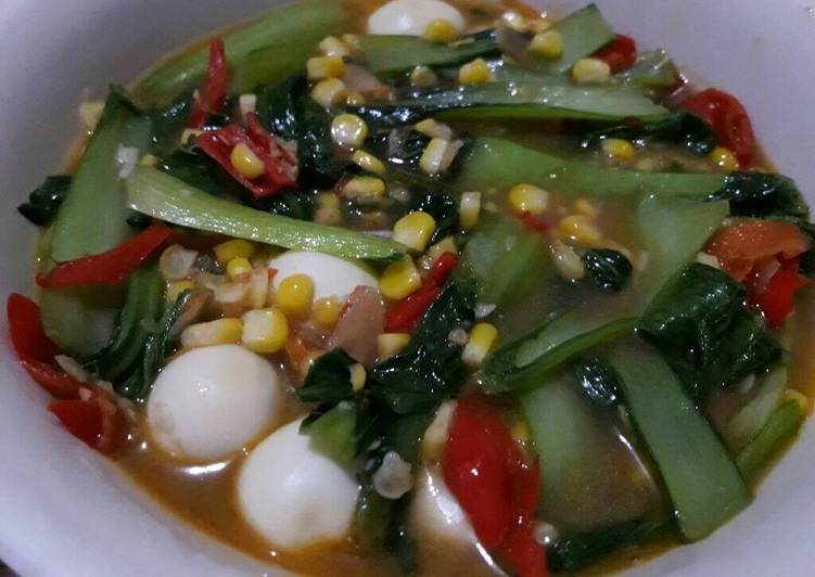 Resep Tumis Pakcoy (Bokcoy) Telur Puyuh Pedas oleh Diani ...