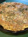 Omelet with Rice, Emmental, and Parsley