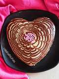 Valentine's special Vanilla Chocolate Heart Cake / Zebra cake / Eggless cake