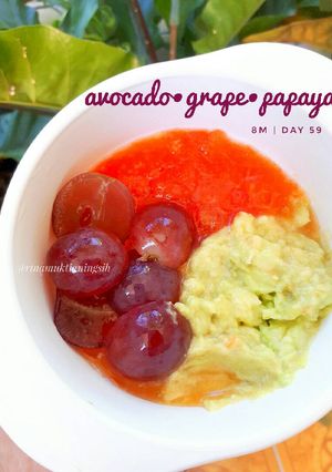 Foto resep Mpasi avocado grepe & papaya
